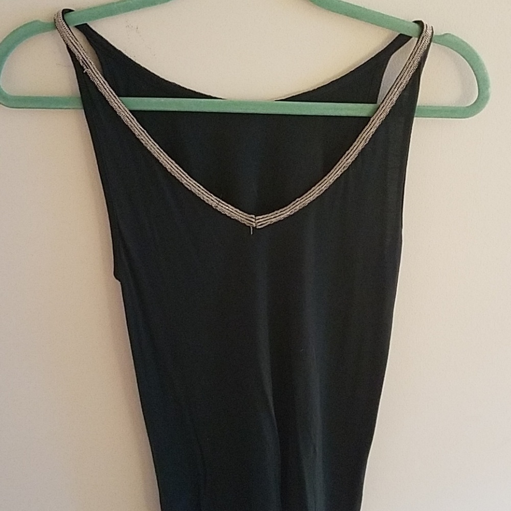 Beaded neckline tank